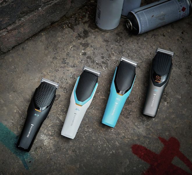 Машинка для стрижки Remington Power X Series X5, мережа+акум., роторний мотор, насадок-4, сталь, чорно-бірюзовий (HC5000) 370913 фото