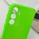 Чохол TPU GETMAN Liquid Silk Full Camera для Samsung Galaxy S24+ Салатовий / Neon Green 397596 фото 5