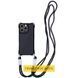 Чохол TPU CrossBody with straps для Apple iPhone 16e (6.1") Black 359089 фото 1
