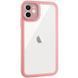TPU чехол Transparent + Colour 1,5mm для Apple iPhone 12 (6.1") Pink 289346 фото 2