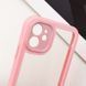 TPU чехол Transparent + Colour 1,5mm для Apple iPhone 12 (6.1") Pink 289346 фото 5