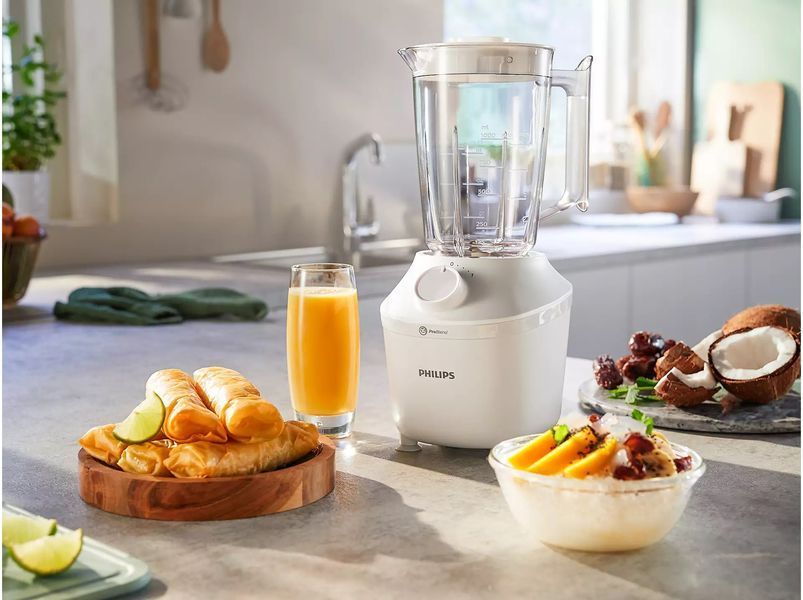 Блендер Philips стаціонарний 3000 series 450Вт, чаша-1900мл, чопер, імпульсний режим, білий (HR2041/17) 363220 фото