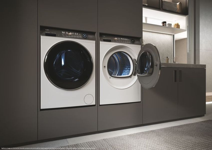 Сушильна машина Haier тепловий насос, 9кг, A+++, 59,5см, дисплей, пара, білий (HD90-A3Q979U1-S) 373707 фото