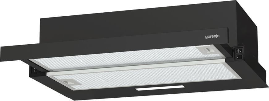 Витяжка Gorenje телескопічна, 60см, 350м.куб/год, чорний (TH60E3B) 375251 фото