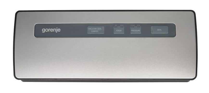 Вакууматор Gorenje для пакетів, 120Вт, 30см, електронне керування, +10 пакетів, нерж, чорний (VS120E) 370650 фото
