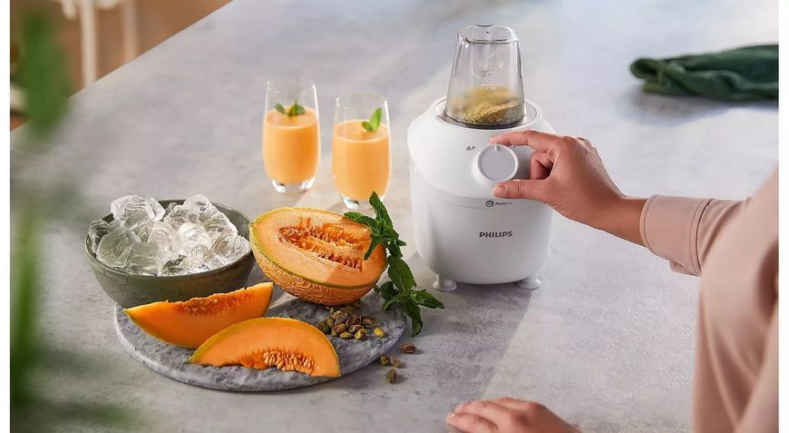 Блендер Philips стаціонарний 3000 series 450Вт, чаша-1900мл, чопер, імпульсний режим, білий (HR2041/17) 363220 фото