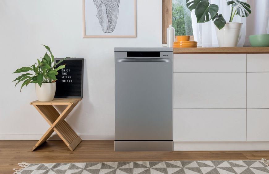 Посудомийна машина Gorenje, 11компл., A+++, 45см, дисплей, 3 кошика, AquaStop, Інвертор, сірий (GS541D10X) 375616 фото