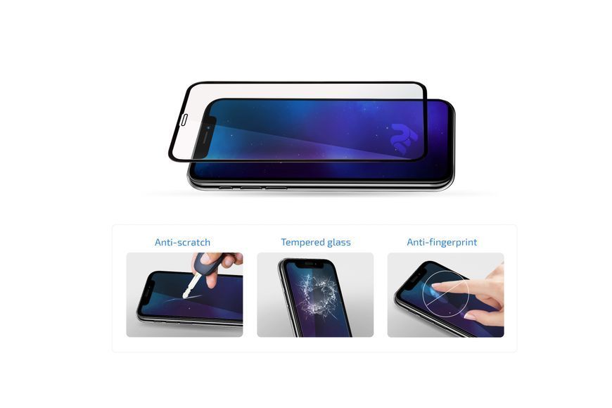 Захисне скло 2E для iPhone 15, 2.5D FCFG, (1 Pack), чорна рамка (2E-IP-15.-6.1-SMFCFG-BB) 373792 фото