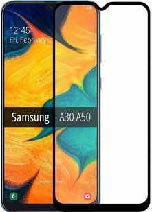 Захисне скло Samsung A305/A505 (A30-2019/A50-2019) Full Coverage Black 138715 фото