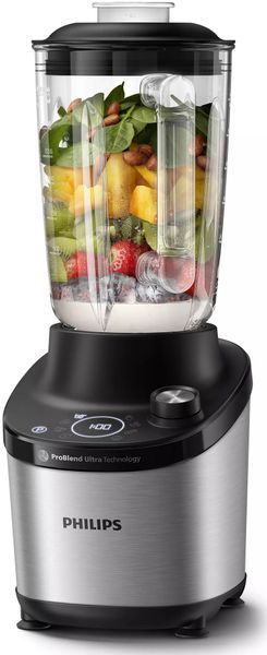 Блендер PHILIPS стаціонарний 1500Вт, чаша-2000мл, скло, чорний (HR3760/00) 363221 фото