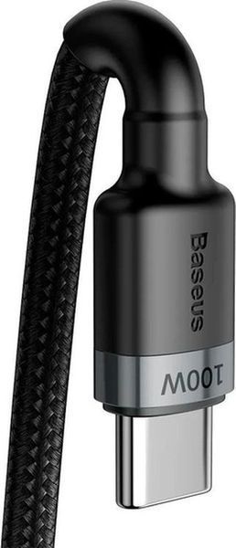 Кабель Baseus Cafule Type-C To Type-C (100W, 5A, 2m) CATKLF-ALG1 Black-Grey 265959 фото