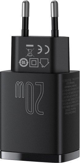 Зарядний Пристрій Baseus 1USB + Type-C Compact Quick Charger 20W (CCXJ-B01) Black 214779 фото