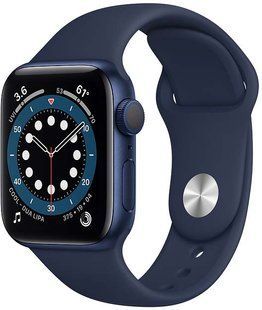 Смарт-годинник Apple Watch Series 6 40mm GPS + LTE Blue Aluminum Case With Deep Navy Sport Band (M02R3/M06Q3) 168902 фото