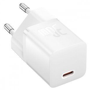 Зарядний Пристрій Baseus GaN5 Mini Fast Charger Type-C 30W (With Cable Type-C to Type-C 100W 1m) (P10110902213-00) white 327925 фото