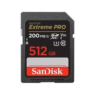 Карта пам'яті SanDisk SD 512GB C10 UHS-I U3 R200/W140MB/s Extreme Pro V30 (SDSDXXD-512G-GN4IN) 375714 фото