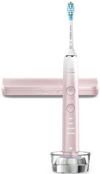 Щітка зубна електр. Philips, Sonicare DiamondClean Prestige 9900, 62т. колив/хв, насадок-1, SenseIQ, зарядний чохол, рожевий (HX9911/84) 369792 фото