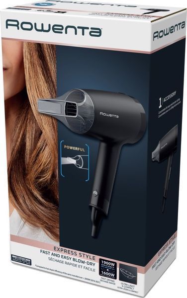 Фен Rowenta Express Style Blow-Dryer, 1600Вт, 2 режими, хол. обдув, чорний (CV1801F0) 366724 фото