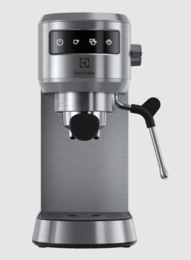 Кавоварка Electrolux ріжкова, 1л, мелена, ручний капуч, LED-дисплей, підігрів чашок, метал (E6EC1-6ST) 369316 фото
