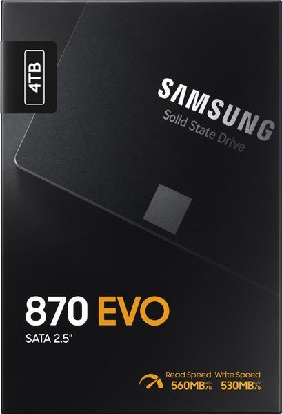 Накопичувач SSD Samsung 2.5" 4TB SATA 870EVO (MZ-77E4T0B/EU) 368687 фото