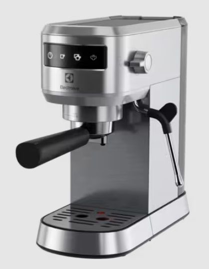 Кавоварка Electrolux ріжкова, 1л, мелена, ручний капуч, LED-дисплей, підігрів чашок, метал (E6EC1-6ST) 369316 фото