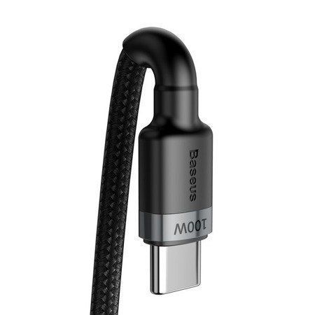 Кабель Baseus Cafule Type-C To Type-C (100W, 5A, 2m) CATKLF-ALG1 Black-Grey 265959 фото