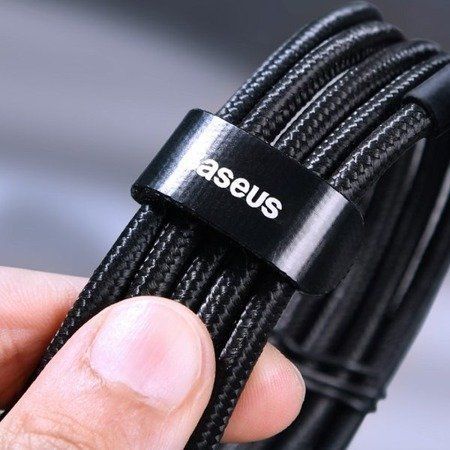 Кабель Baseus Cafule Type-C To Type-C (100W, 5A, 2m) CATKLF-ALG1 Black-Grey 265959 фото