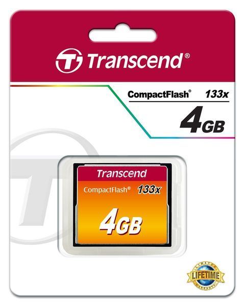 Карта пам'яті Transcend CF 4GB 133X (TS4GCF133) 371609 фото