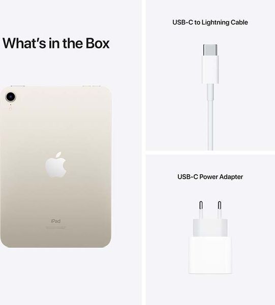 Планшет Apple iPad mini 6 2021 Wi-Fi 256GB Starlight (MK7V3) 215495 фото