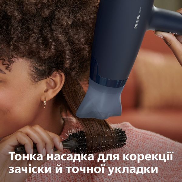 Фен Philips 3000 Series, 2100Вт, 3 режими, дифузор, іоніз-я, хол. обдув, синій (BHD360/20) 367916 фото