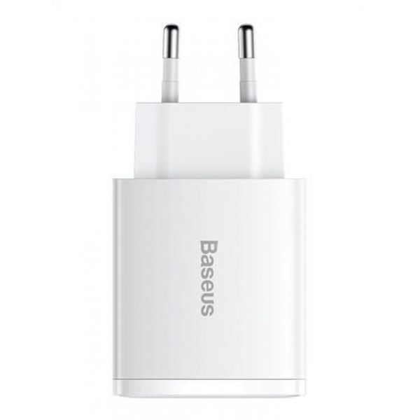 Зарядний Пристрій Baseus Compact Quick Charger 30W QC+ PD (1Type-C + 2USB) CCXJ-E02 White 241475 фото