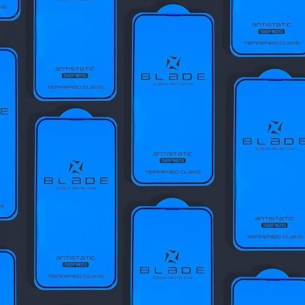 Захисне скло iPhone 13 Pro Max / 14 Plus BLADE ANTISTATIC Series Full Glue black 331673 фото