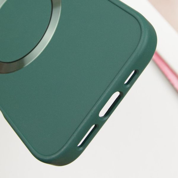 TPU чохол Bonbon Metal Style with MagSafe для Apple iPhone 16 (6.1") Зелений / Pine green 322895 фото