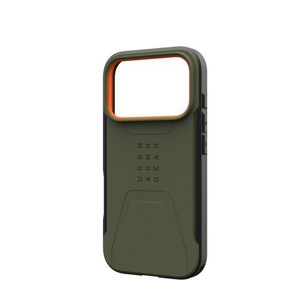 Чохол-накладка iPhone 17 Pro UAG Civilian MagSafe, Olive/Orange (114545117297) 393864 фото