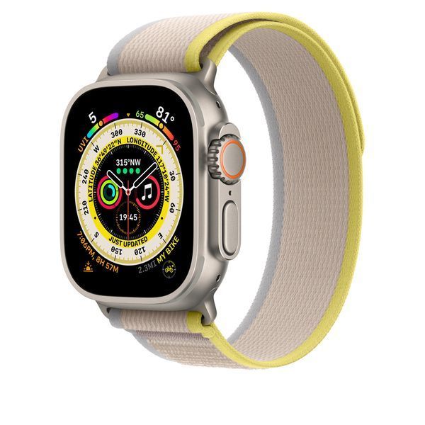Ремінець Apple Watch 49mm Trail Loop S/M - Yellow/Beige (MQEG3) 267360 фото