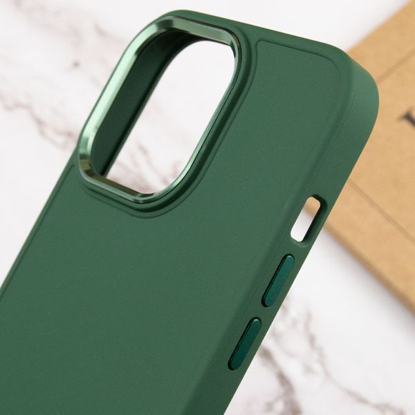 TPU чохол Bonbon Metal Style для Apple iPhone 14 Pro (6.1") Зелений / Army green 257178 фото