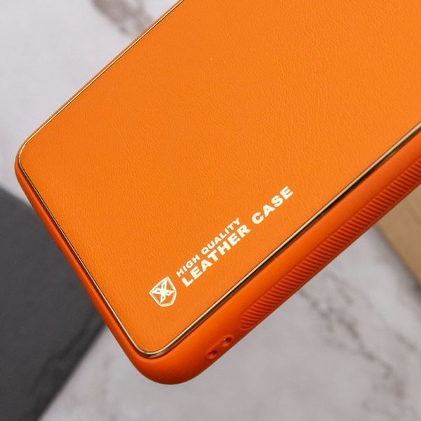Шкіряний чохол Xshield для Samsung Galaxy S23 Помаранчевий / Apricot 272737 фото
