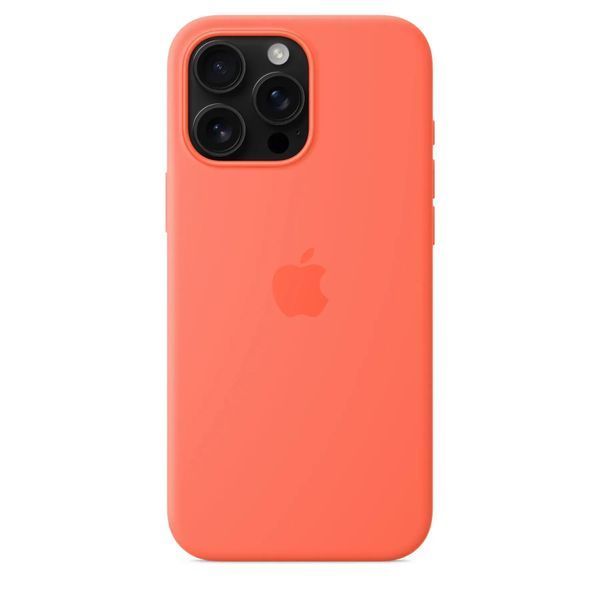 Чохол-накладка Apple iPhone 16 Pro Max Silicone Case with MagSafe - Tangerine (MDGX4) 358385 фото