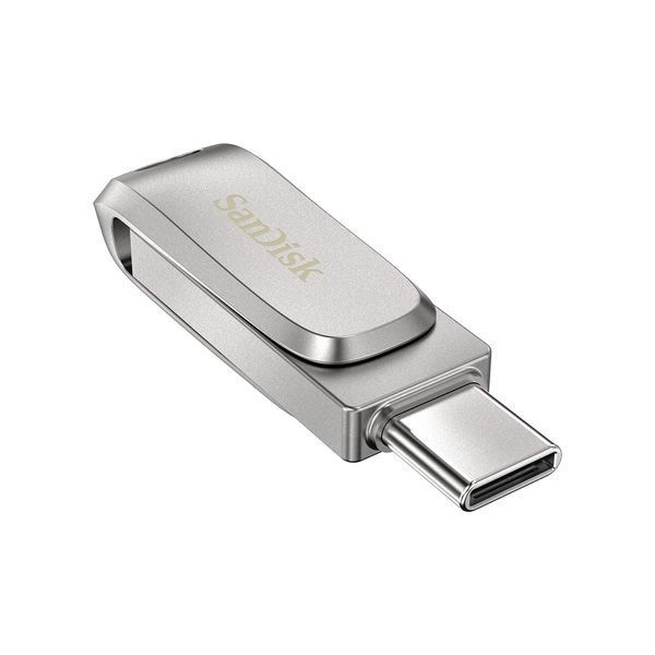 Накопичувач SanDisk 256GB USB 3.1 Type-A + Type-C Dual Drive Luxe Срібний (SDDDC4-256G-G46) 375221 фото