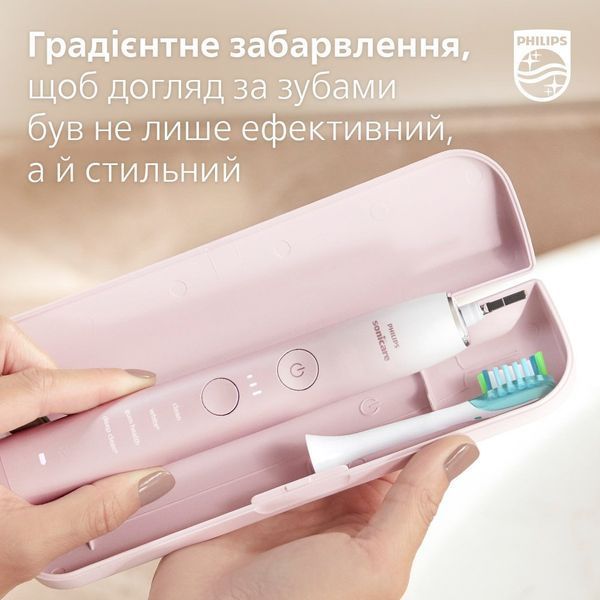 Щітка зубна електр. Philips, Sonicare DiamondClean Prestige 9900, 62т. колив/хв, насадок-1, SenseIQ, зарядний чохол, рожевий (HX9911/84) 369792 фото