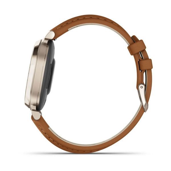Смарт-годинник Garmin Lily 2 Cream Gold With Tan Leather Band (010-02839-60); 1.0" (240x201) Liquid Crystal / Bluetooth / GPS Connect / До 5 Днів / 5 354251 фото