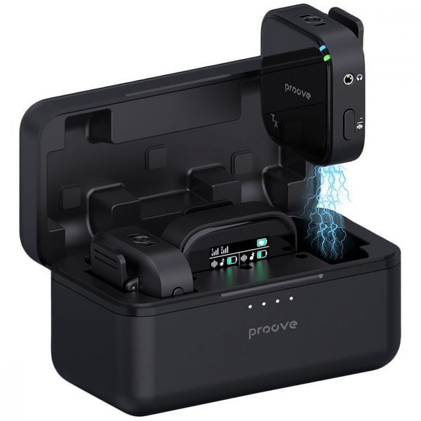 Бездротовий петличний мікрофон Proove Studio (PSWM15000201) black 379296 фото
