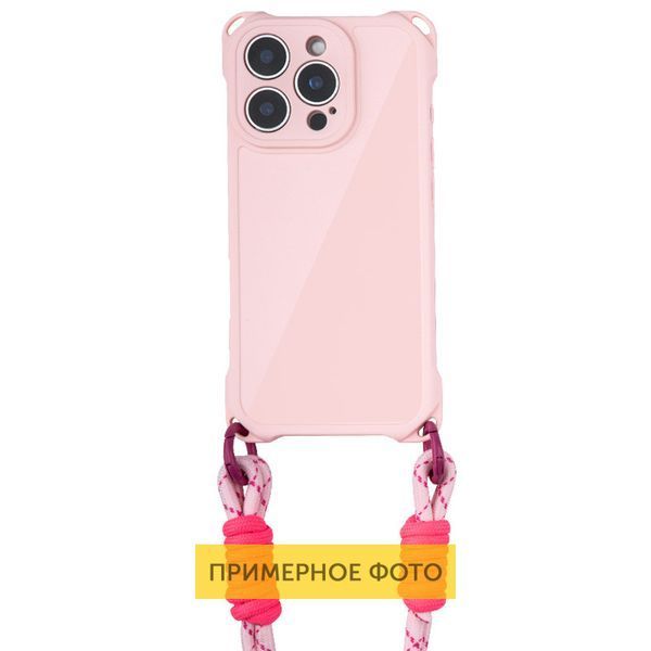 Чохол TPU CrossBody with straps для Apple iPhone 16e (6.1") Pink 359090 фото