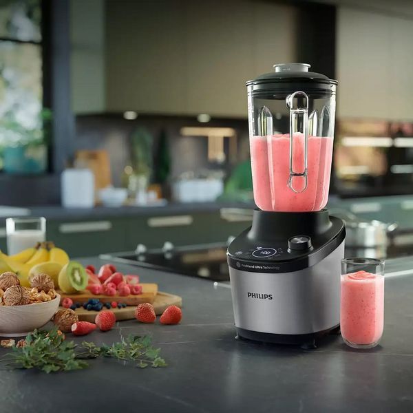 Блендер PHILIPS стаціонарний 1500Вт, чаша-2000мл, скло, чорний (HR3760/00) 363221 фото
