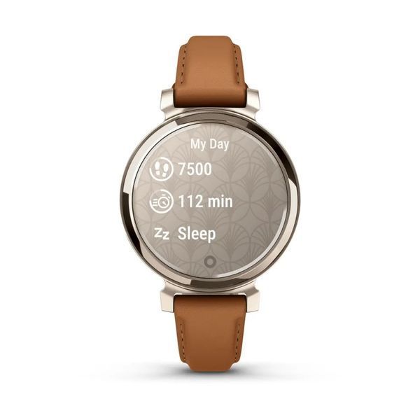 Смарт-годинник Garmin Lily 2 Cream Gold With Tan Leather Band (010-02839-60); 1.0" (240x201) Liquid Crystal / Bluetooth / GPS Connect / До 5 Днів / 5 354251 фото