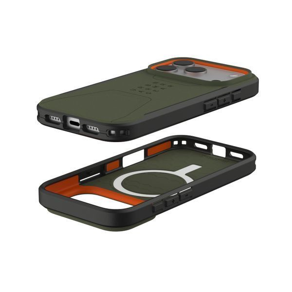 Чохол-накладка iPhone 17 Pro UAG Civilian MagSafe, Olive/Orange (114545117297) 393864 фото