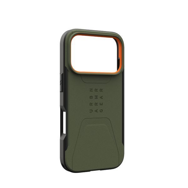 Чохол-накладка iPhone 17 Pro UAG Civilian MagSafe, Olive/Orange (114545117297) 393864 фото