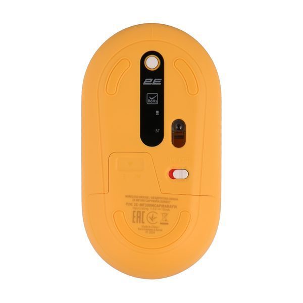 Миша 2E MF300 CAPYBARA:SUNSET Silent WL BT, жовтий (2E-MF300WCAPIBARAYW) 373838 фото