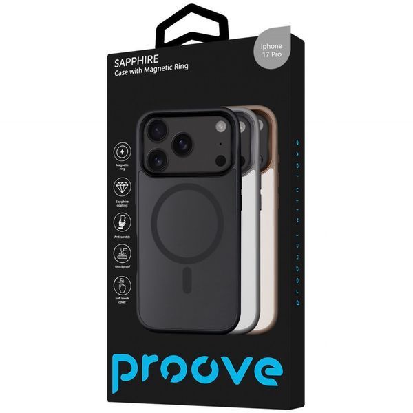 Чохол Proove Sapphire Case with Magnetic Ring iPhone 17 Pro black titanium (PCSAIP17P036) 397950 фото