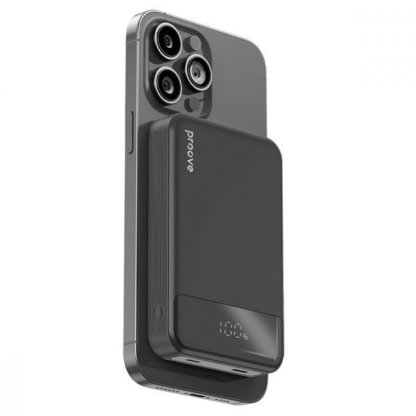 Зовнішній MagSafe Акумулятор Proove 10000mAh 20W Hoodman Magnetic (PBH120010001) Black 316326 фото