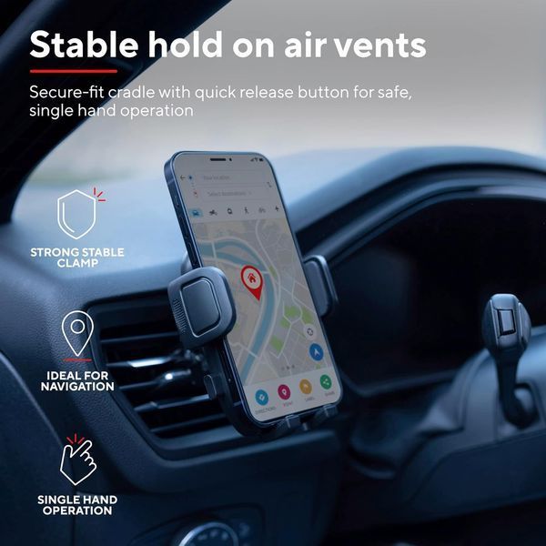 Автомобільний тримач смартфона Trust Runo airvent 4-7", чорний 363740 фото